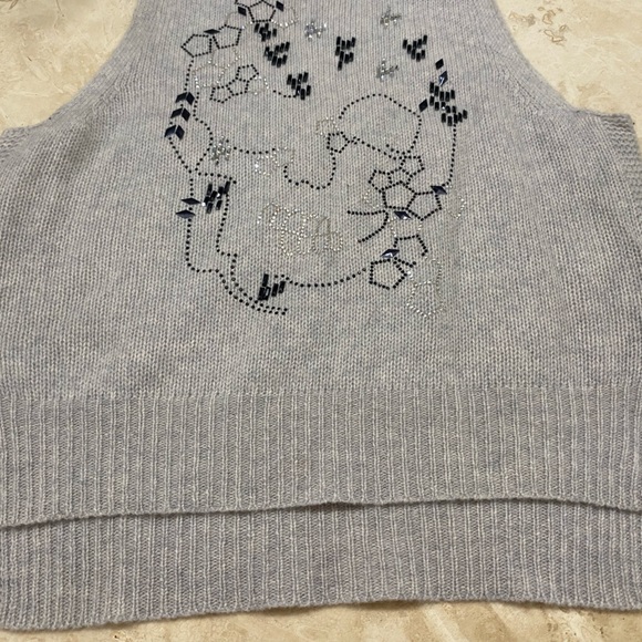 Skull cashmere sleeveless top size s - Picture 4 of 9